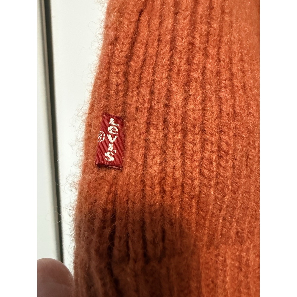 Levi's Rincon Button Down Sweater Vest Mens Small Orange Wool Blend A4325-0001 - Picture 3 of 10